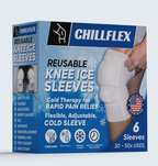 Chillflex Reusable Ice Pack Sleeves for Knee - 6-Pack Compression Sleeves for Knee Pain Relief - Great For Tendonitis, ACL, Patella, Post-Surgery Relief - Enhances Mobility & Recovery